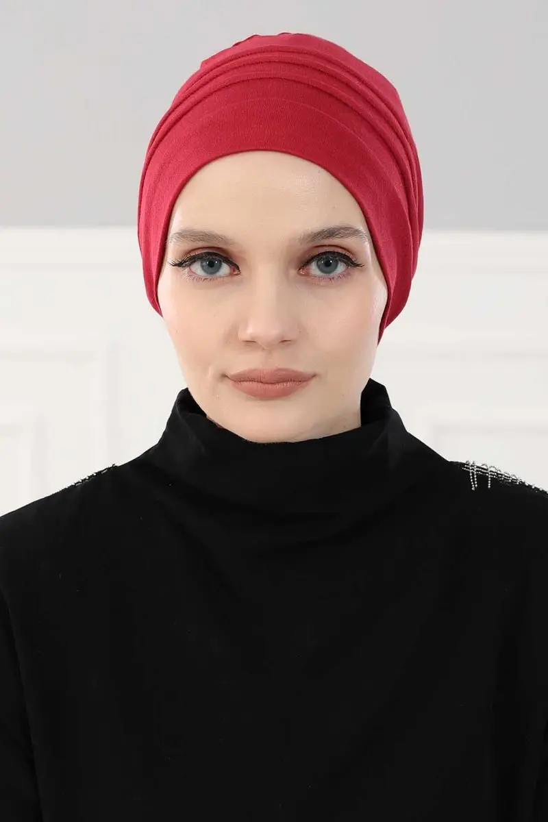 Boina modelo hijab osso borgonha