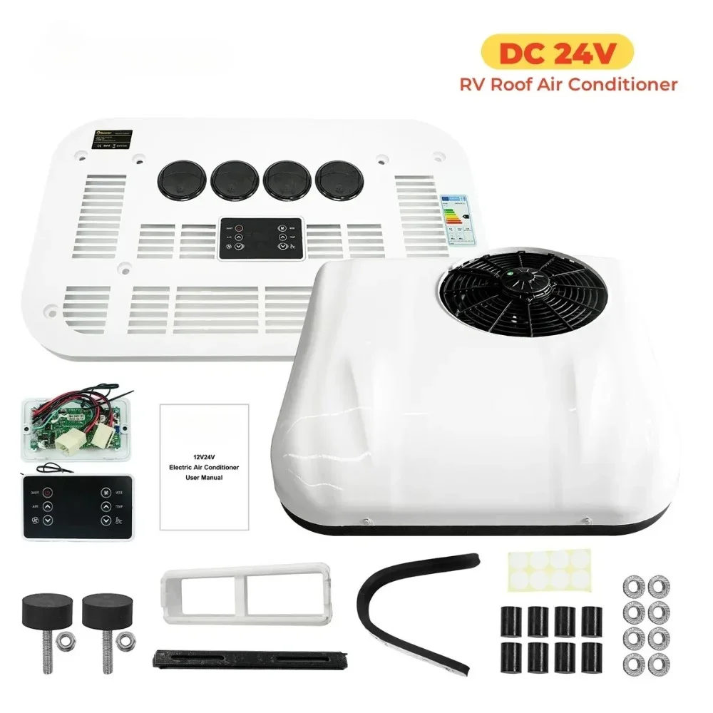 

DIY Kit Кемперы на крыше 12 В/24 В Электрическая парковка переменного тока Быстрое охлаждение 13500 БТЕ Ультра-тихий 45 дБ Мягкий запуск КомпрессорБеспроводной пульт дистанционного управления