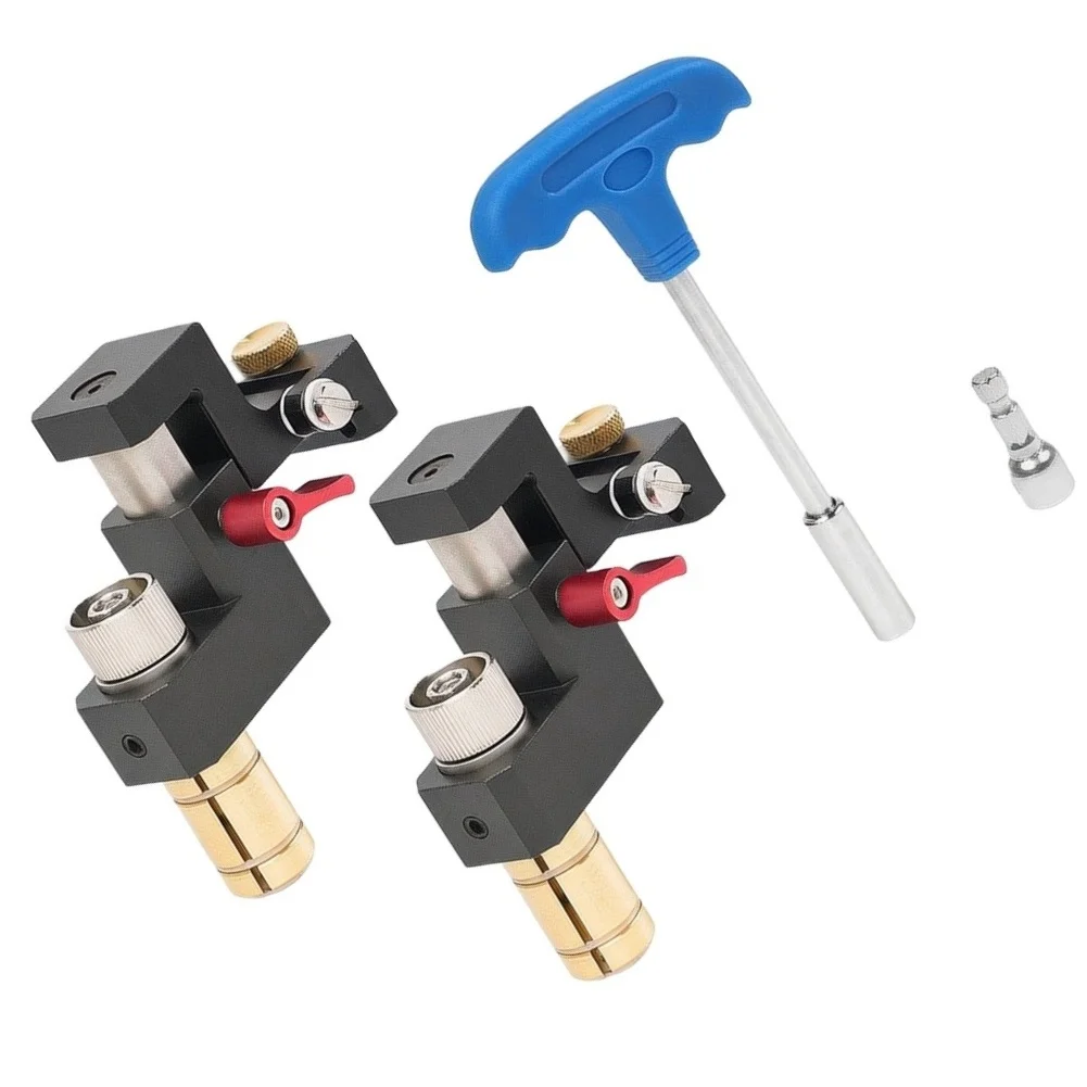 Track Saw Side Flip Stop for Precision Woodworking with Quick Adjust Table Positioning Jig Compatible with Hole System