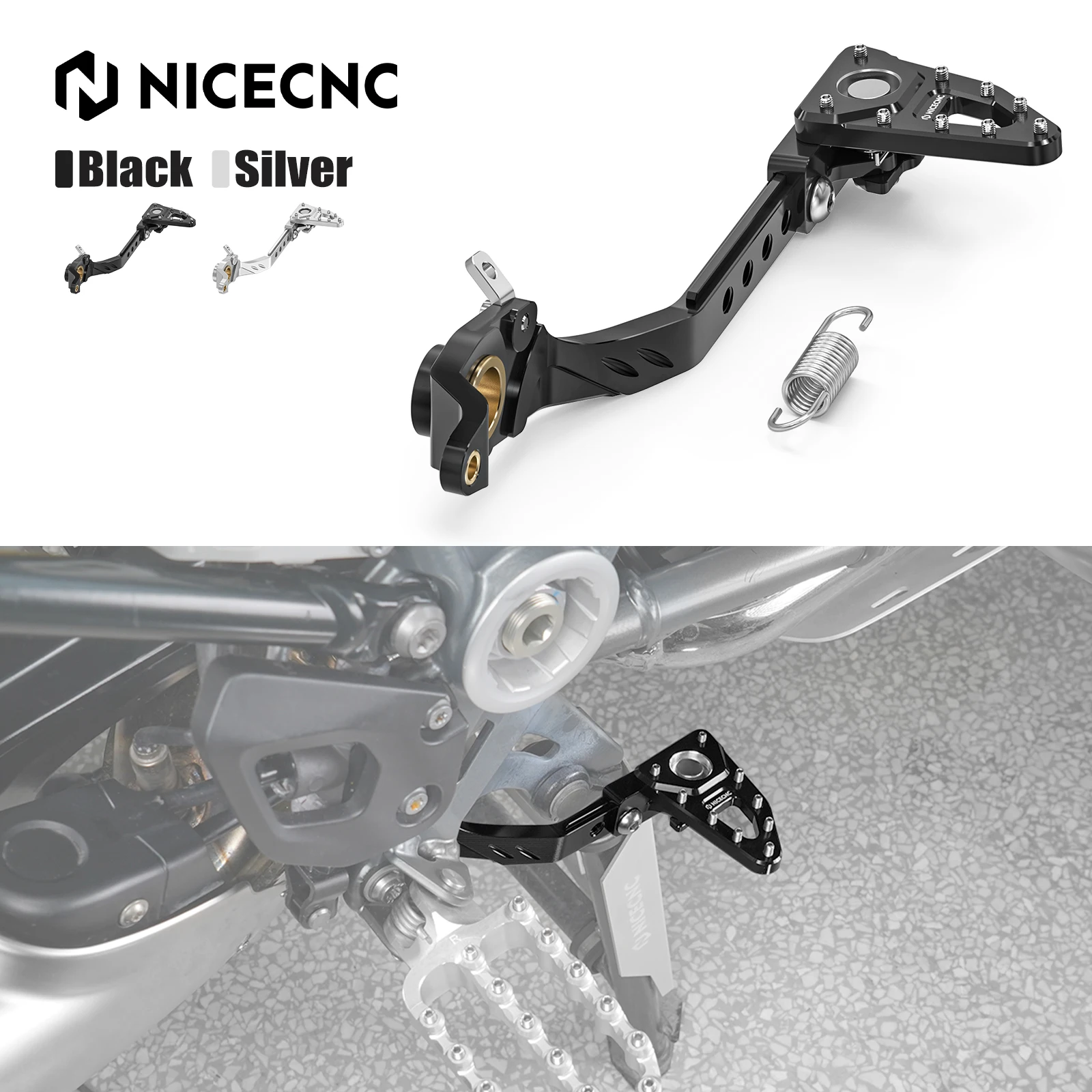 For BMW R1250GS 2019-2023 2022 NICECNC Rear Brake Lever Pedal For BMW R1200GS R 1200 GS 2013-2018 BMW R 1250 GS 2023 2022 2021