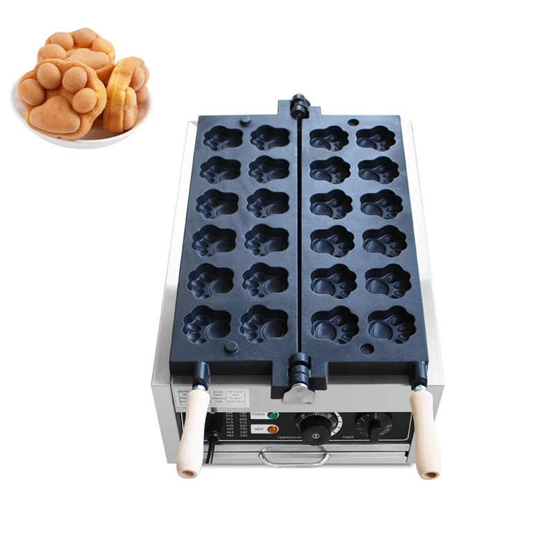 110V/220V Electric Cat Bear Tiger Paw Waffle Machine Electric Cute Cat Claw Shaped Nonstick Plate Cake Baking Machine making