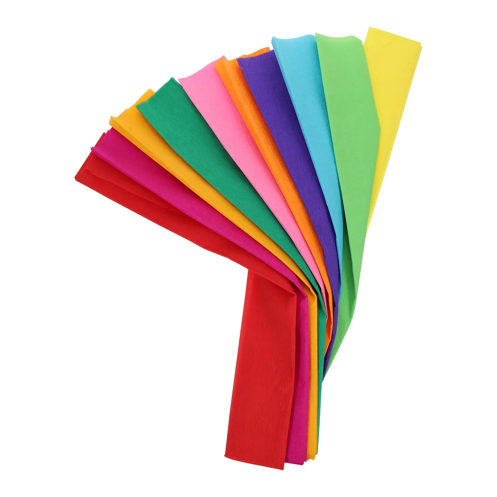 

100 Sheets Colorful Crepe Paper Set Bright Non-Fading Flexible Handcraft Material for DIY Flower Making Tassels and Paper