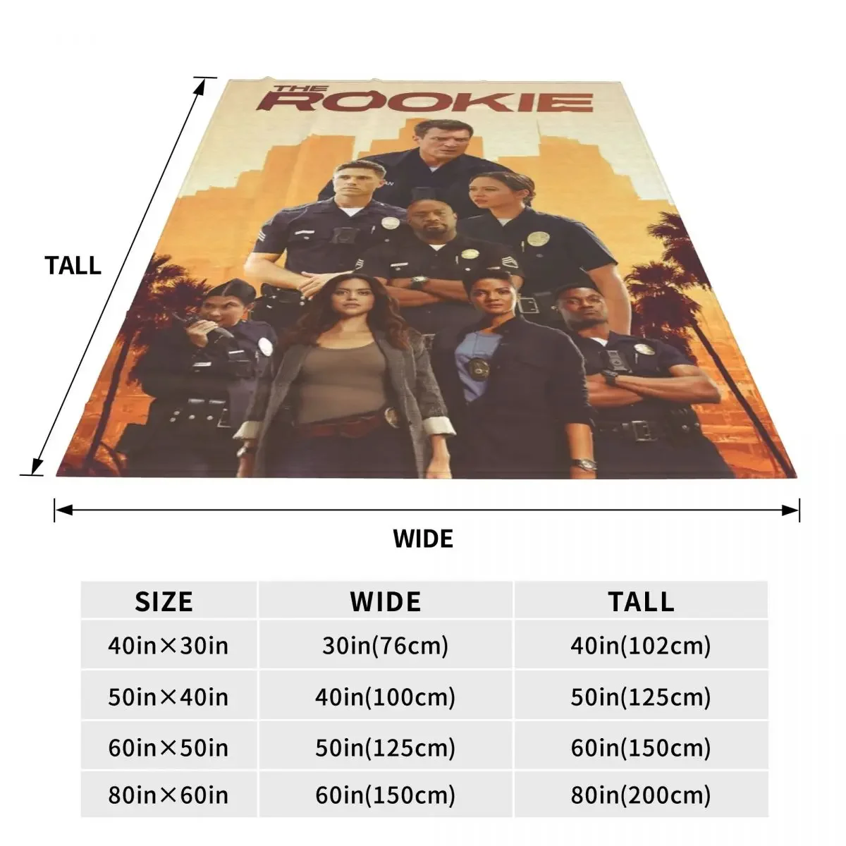 رمي بطانية The Rookie Micro Fleece بطانية أربعة أحجام لطيف مريح للتخييم هدية لطيفة