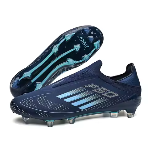 New Men Soccer Shoes Cleats Outdoor Sport Football Boots Non Slip Match Training Boys Breathable Adult Long Spikes Comfortable