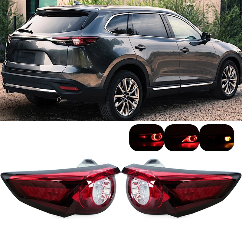 

Для Mazda CX-9 CX9 2016-2023 Версия для США Светодиодный задний фонарь заднего хода Предупреждающий стоп-сигнал Тормозная лампа Автомобильные аксессуары