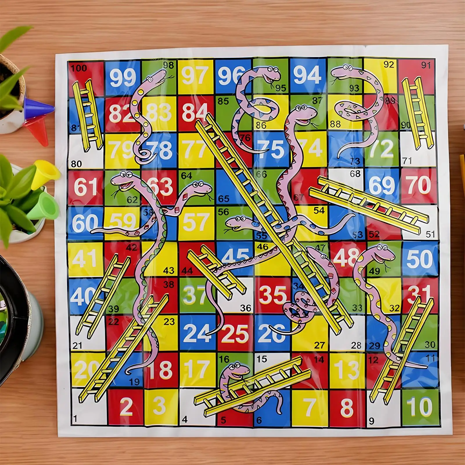 Chutes and Ladders Classic Fun Board Game Toy Folding Portable Lightweight Travel Game Set for Kids Children Snake Ladder toys
