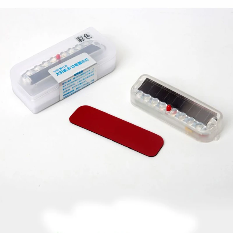 ضوء فلاش تحذيري يعمل بالطاقة الشمسية للدراجات النارية، ضوء خلفي مضاد للدراجة الكهربائية، بدون أسلاك، ضوء تنفس شبكي، ضوء خلفي