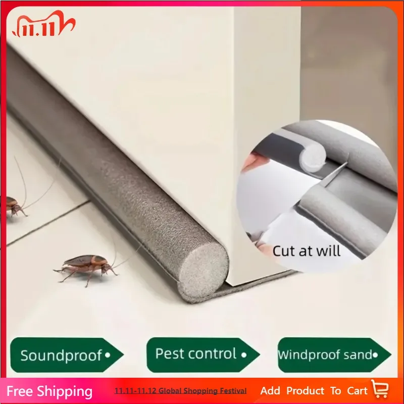 

1pc Door Sealing Strip, Door Bottom Seal Strip, Soundproof Door And Window Gap Windshield Strip, Heat Preservation And Dustproof