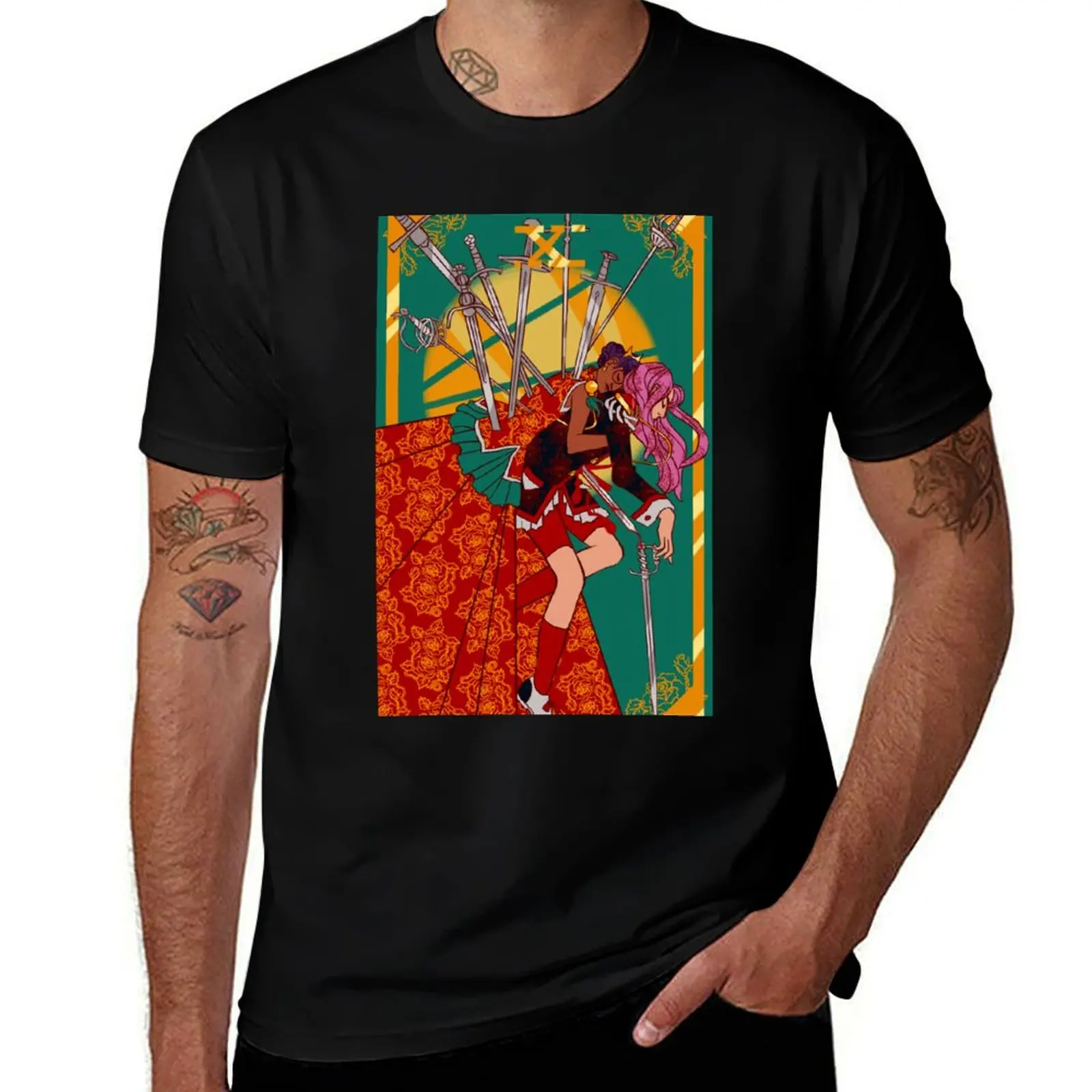 Utena Ten of Swords T-Shirt Construction Work Tee Shirt