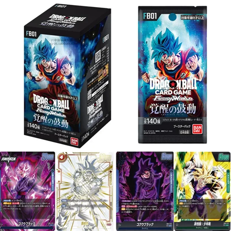 

Bandai Genuine Dragon Ball TCG Supplement Pack FB01 Japanese Version DRAGON BALL Awakening Heartbeat Battle Card Kids Toys Gift