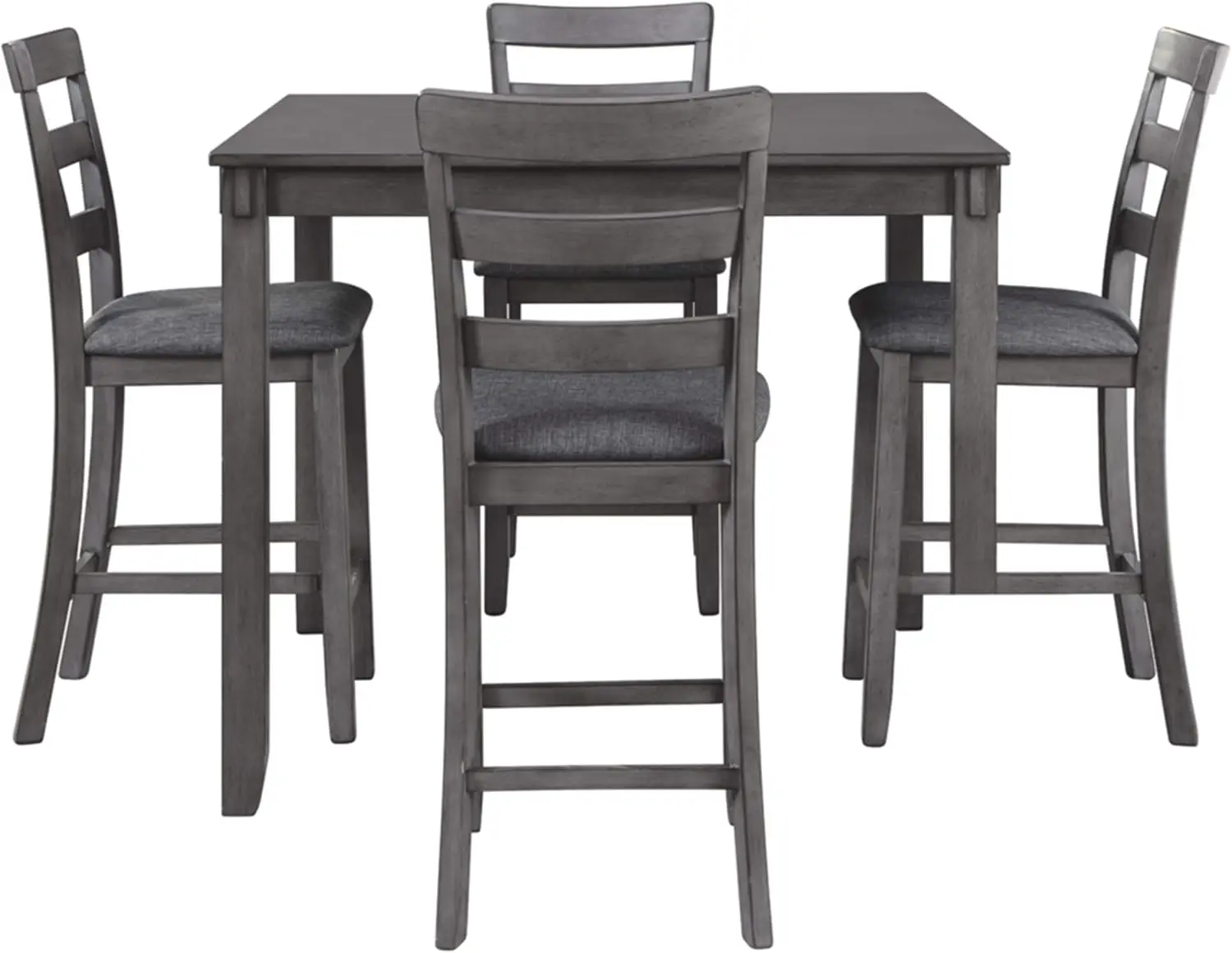 Design by Ashley Bridson 5 Piece Counter Height Dining Room Set, Includes Table & 4 Bar Stools, Gray