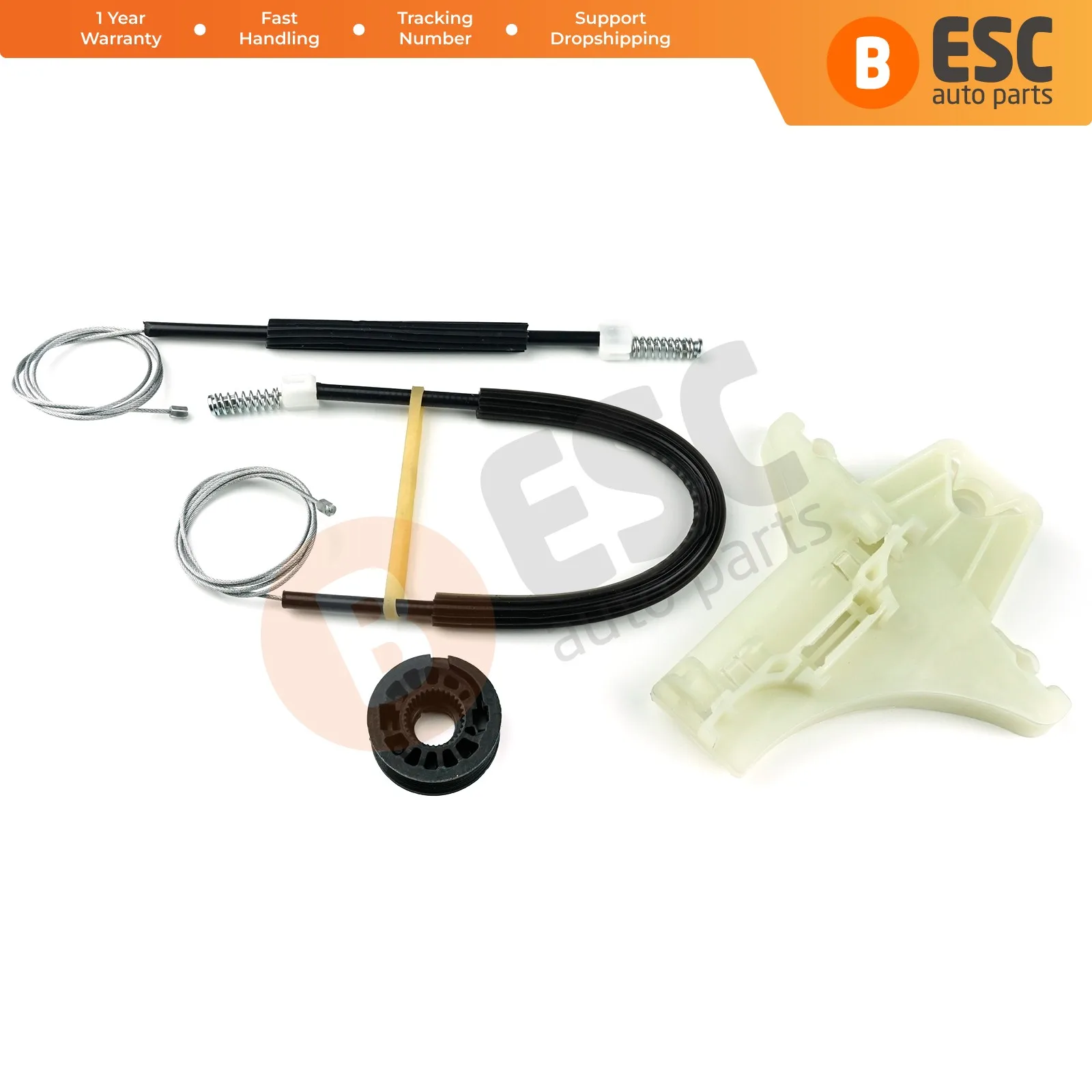 

ESC Auto Parts EWR5080 Electrical Power Window Regulator Repair Kit Front Left Door 2H0837402E for VW Amarok 2010-ON