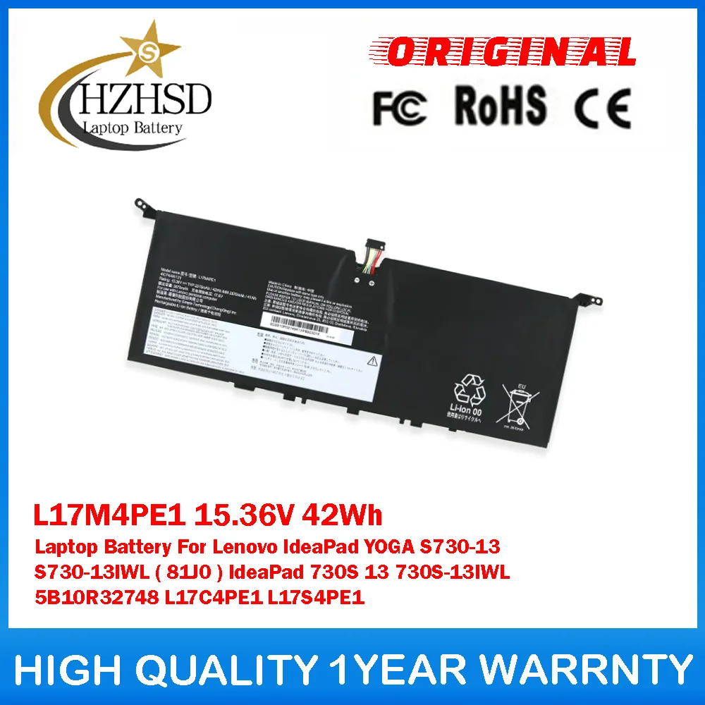 

L17M4PE1 15.36V 42Wh Laptop Battery For Lenovo IdeaPad YOGA S730-13 S730-13IWL ( 81J0 ) IdeaPad 730S 13 730S-13IWL 5B10R32748