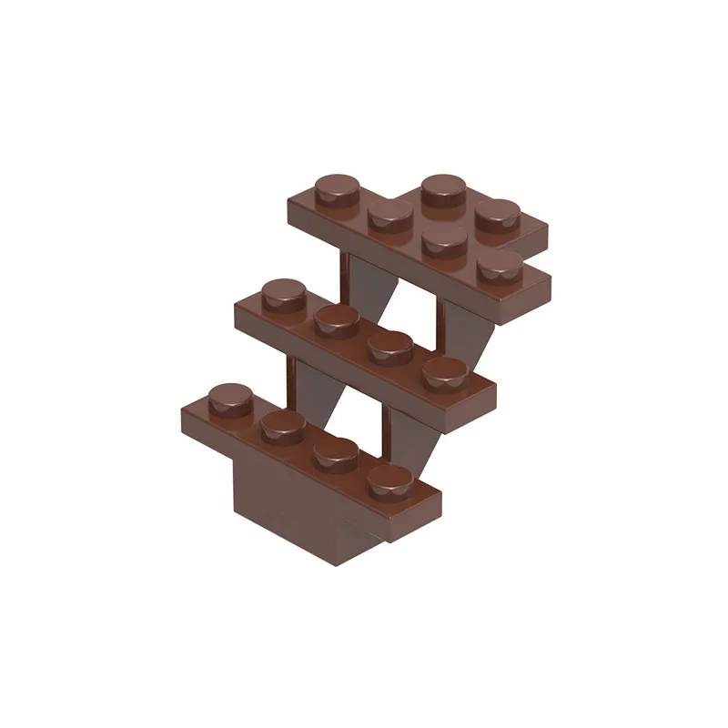 MOC 5 uds especial de 3 pisos 30134 Kit de bloques de construcción de escaleras casa silla abierta recta ladrillos partículas DIY juguetes regalos para niños