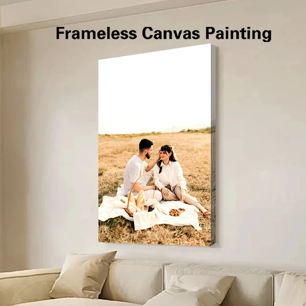 

1pc Frameless Personalize Custom Photo couple Fashion Photography Canvas Art Prints And Posters Ladies Room Decor Print
