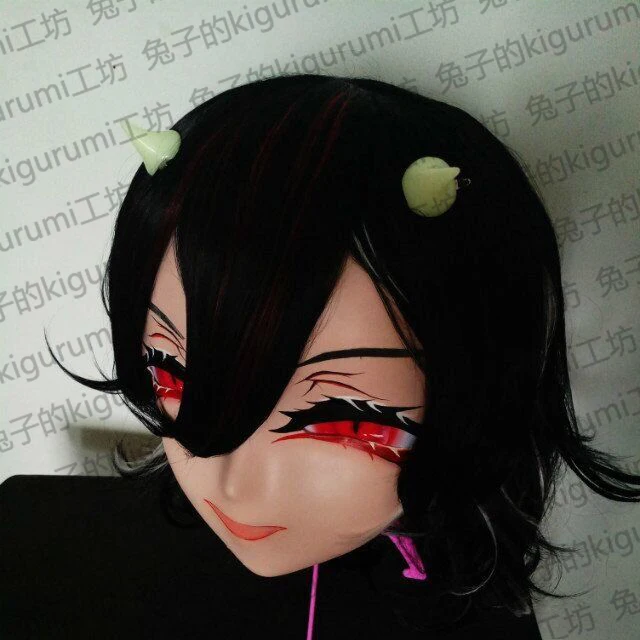 (KM174)Top Quality Handmade Female Resin Cosplay Japanese Role Play Kijin Seija Kigurumi Mask Crossdresser Doll Transgender Mask