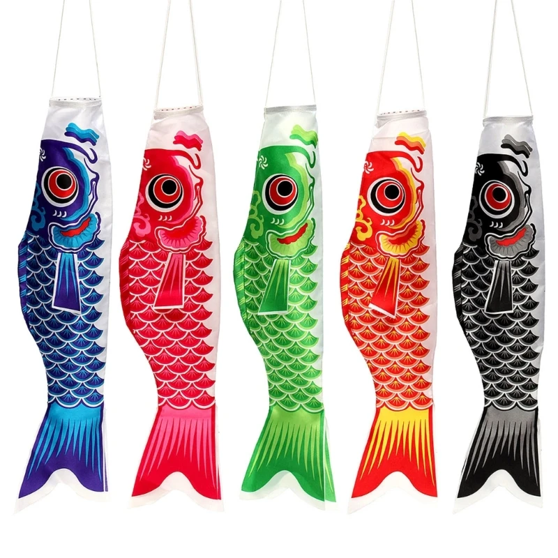 Windsocks ธงญี่ปุ่นปลา Koinobori ปลาคาร์พแขวน Streamers ตกแต่งสวนลม
