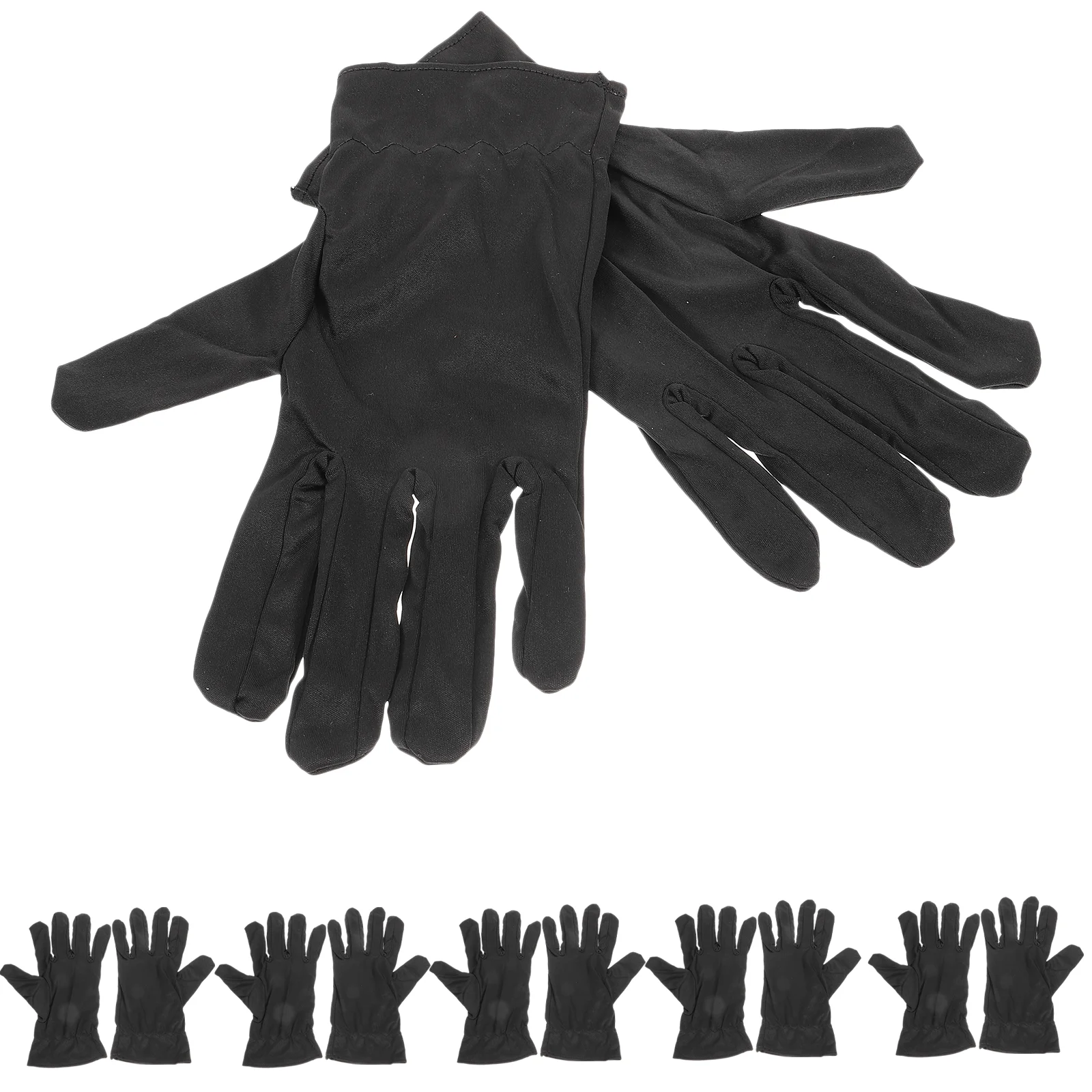 

6 Pairs Moisturizing Gloves Jewelry Cotton Serving Manicure Black Inspection Work