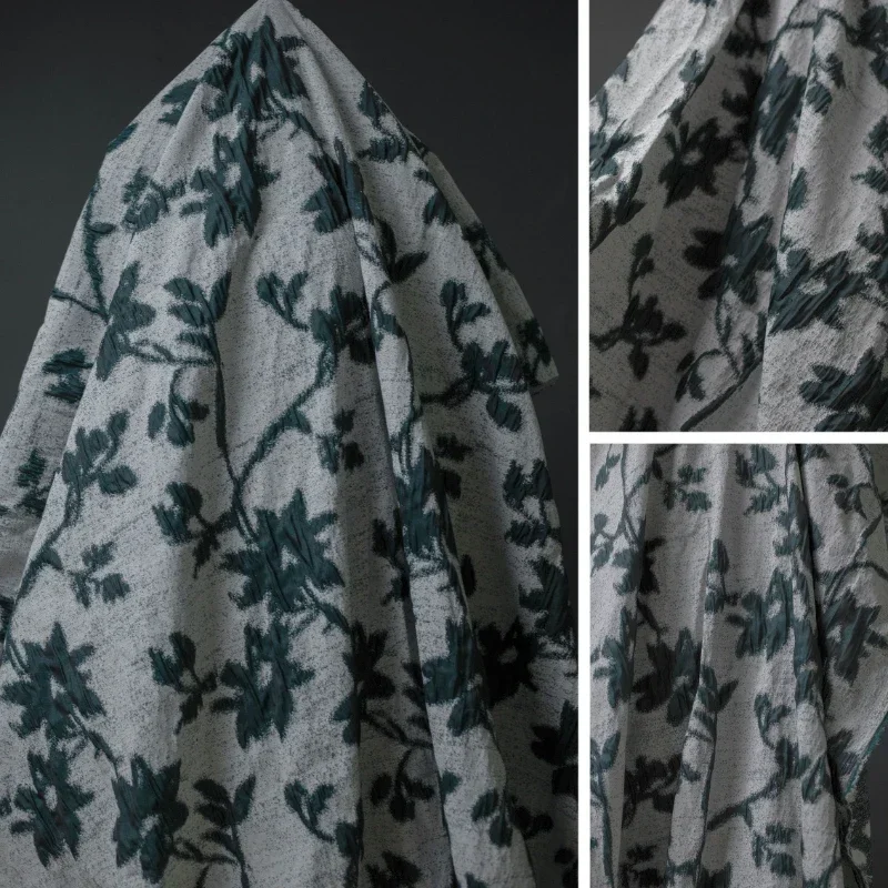 

Зеленая жаккардовая ткань из полиэстера для шитья платья своими руками, рубашка Hanfu, креативный дизайн одежды, модные ткани, оптовая продажа