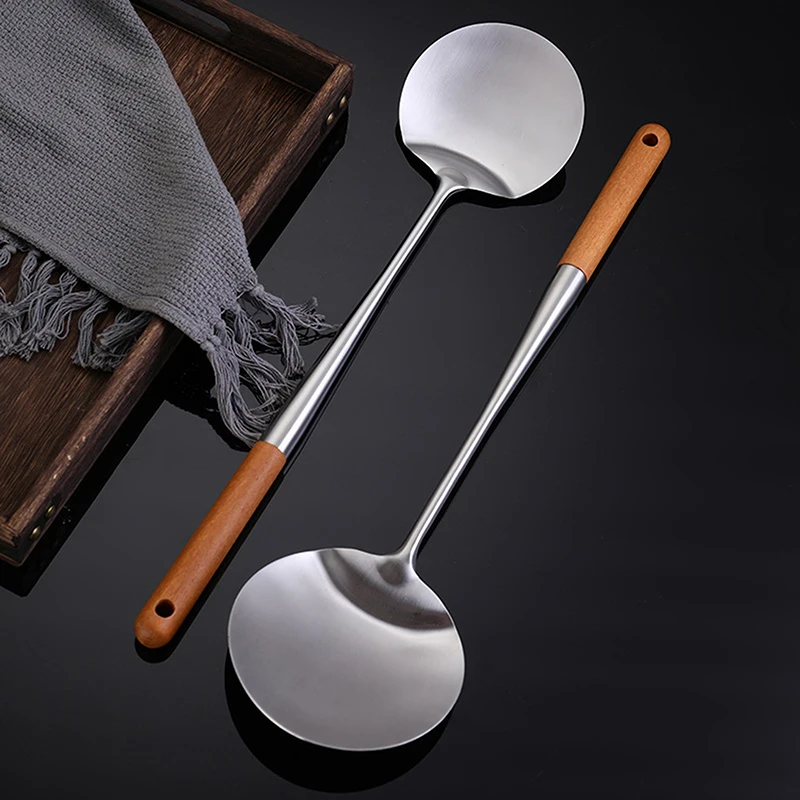 Espátula de cocina de acero inoxidable, espátula de cocina antiadherente de acero inoxidable con para el hogar, 1 ud.