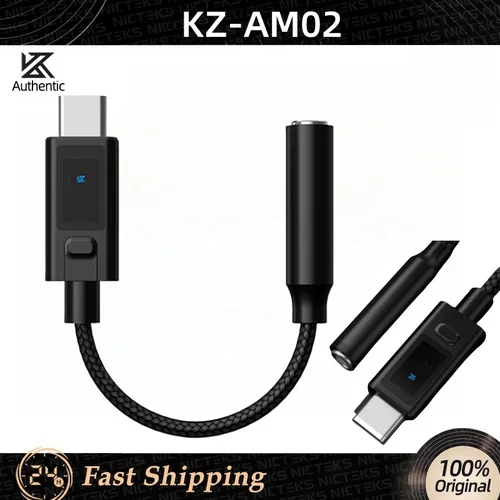 Decodificador portátil KZ AM02, amplificador de auriculares de Audio de grado profesional, adaptador Digital tipo C a 3,5mm para EDX Castor pro ZS10 PRO