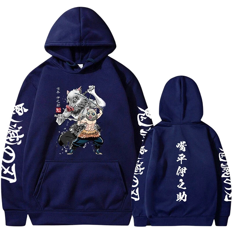 

Demon Slayer Hashibira Inosuke Hoodies Anime Men Women Sweatshirts Pullover Tops High quality cotton streetwear