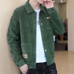 High Quality Men's Corduroy Coats 2023 New Spring Autumn Casual Multi-pocket Thin Bomber Jackets Men Workwear Oversize M-5XL