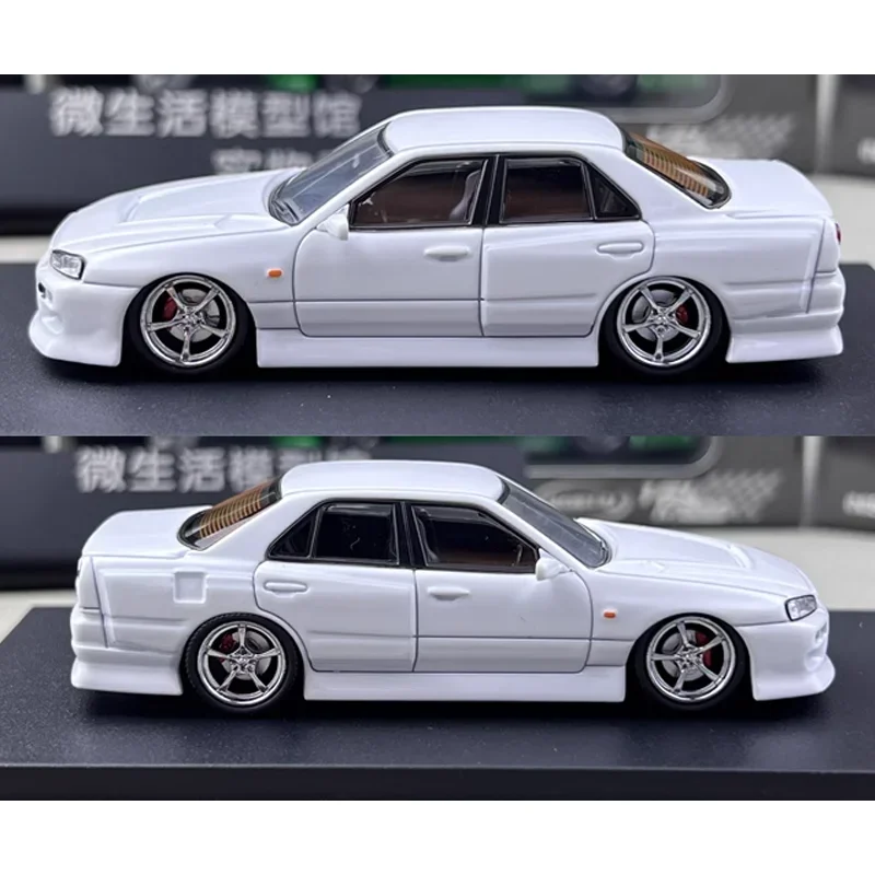 Sterfelijke schaal 1/64 NISSAN ER34 URAS legering speelgoed motorvoertuig gegoten metalen model geschenken