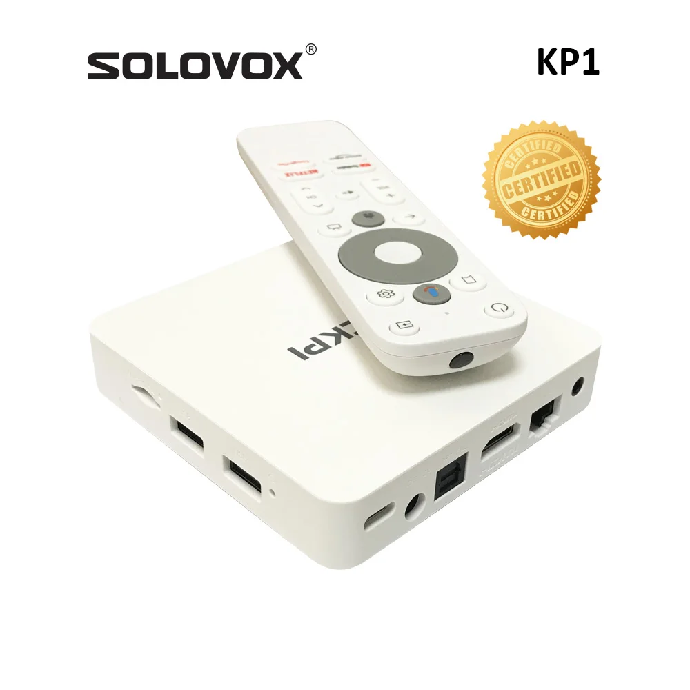 SOLOVOX Androidtv 11 KP1 Box Google معتمد Netflix 4K Full HD مدعوم DDR4 2G RAM 32G ROM KICKPI Android TV Player