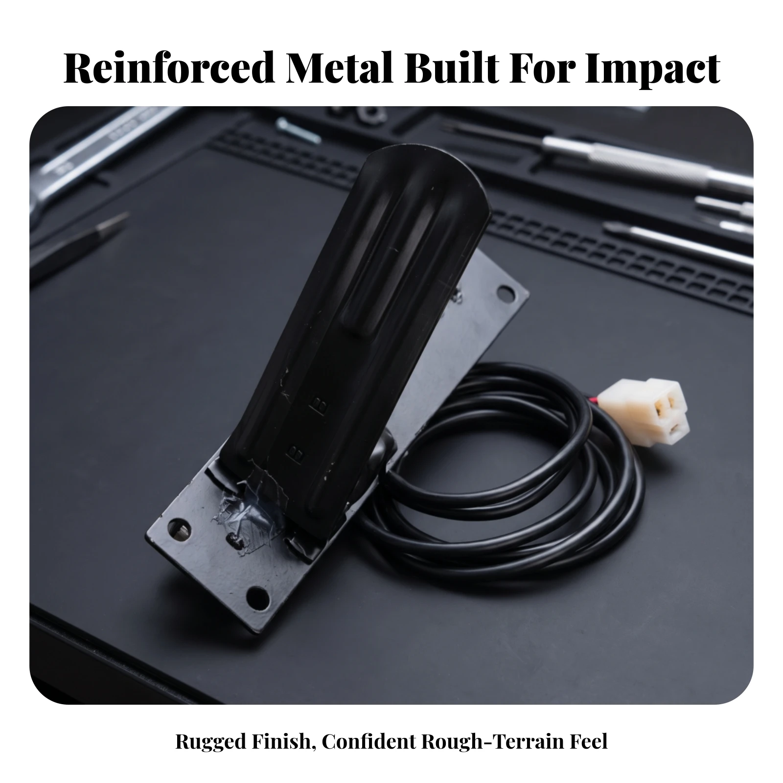 Accelerator Pedal Module Ribbed Throttle Pedal Assembly Foot Throttle with Cable Slim Lightweight for Electric Vehicles