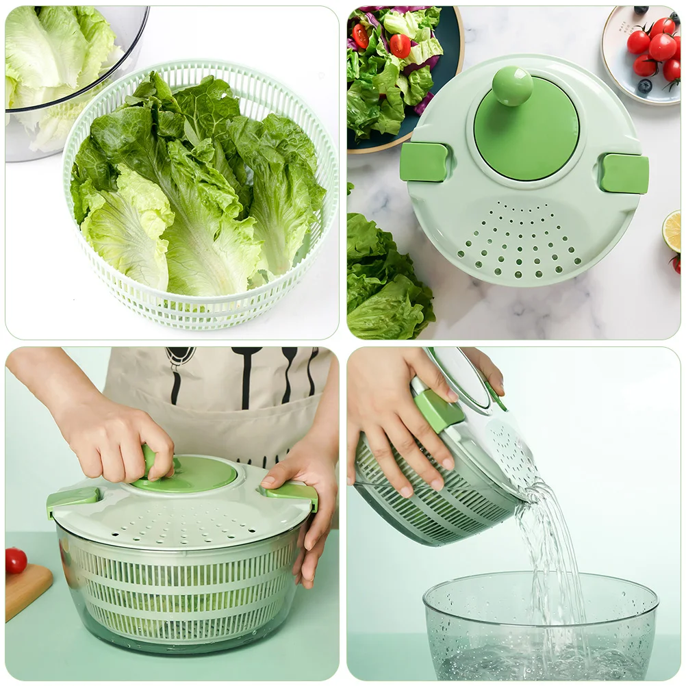 

Manual Drain Basket Large Capacity Kitchen Veggie Baskets Easy Clean Plastic Fruit Vegetable Storage Containers