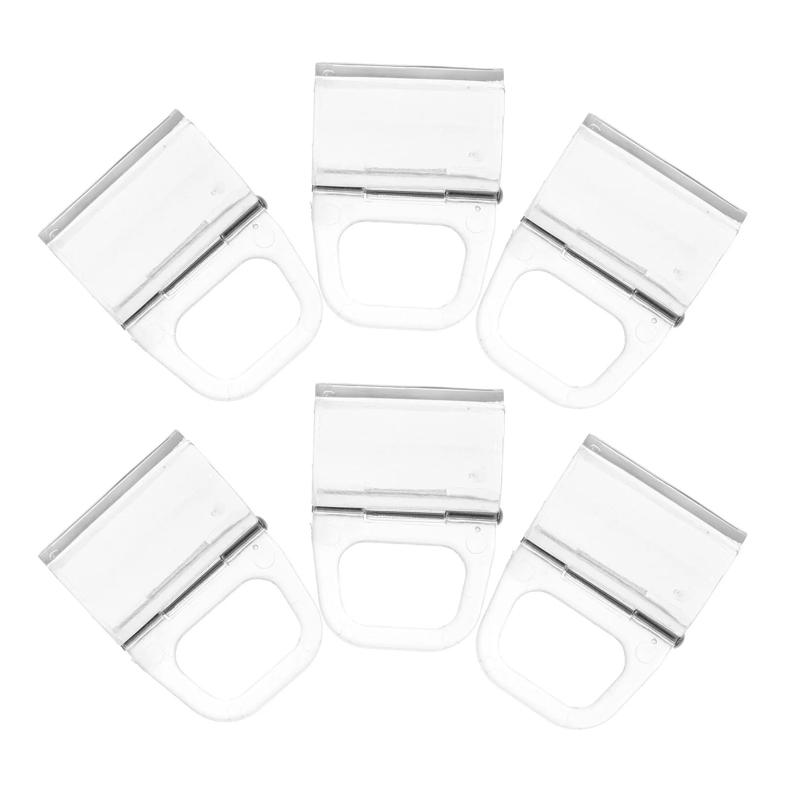 

6pcs Pleated Curtain Pull Handle 20Mm Transparent Roller Shade Clips Blinds Replacement Sturdy Window Shade Accessories