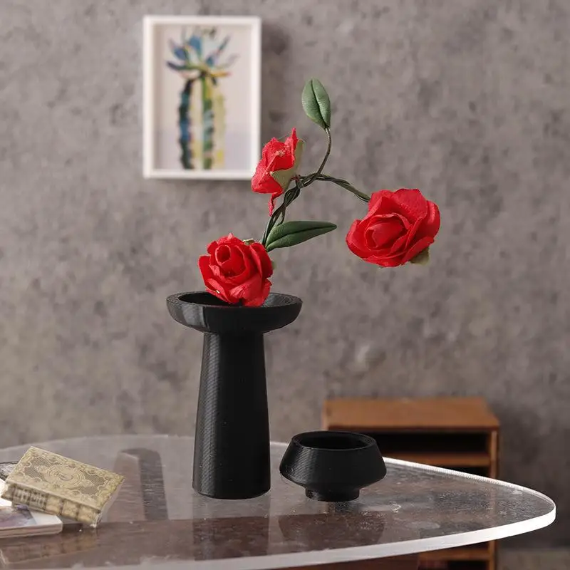 3 قطعة دمية لتقوم بها بنفسك نموذج مصغر ديكور المنزل اناء للزهور زخرفة غرفة المعيشة الديكور الجدول الزهور المائية زهرية