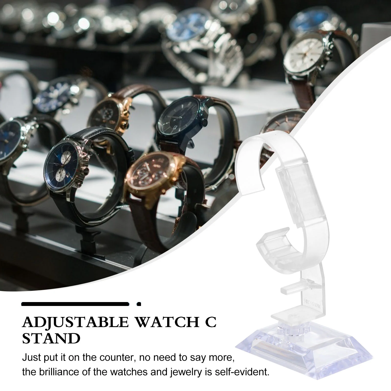 10 Pcs Watch Display Stand Bracelet Holder Rack Cabinets Abs Ring Travel Monitor