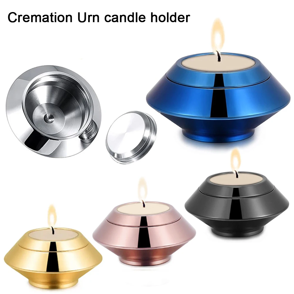 Small Keepsake Urns for Human Ashes Funeral Memorial Urn Container Candle Holder Urn Stainless Steel Memorial Ashes Holder