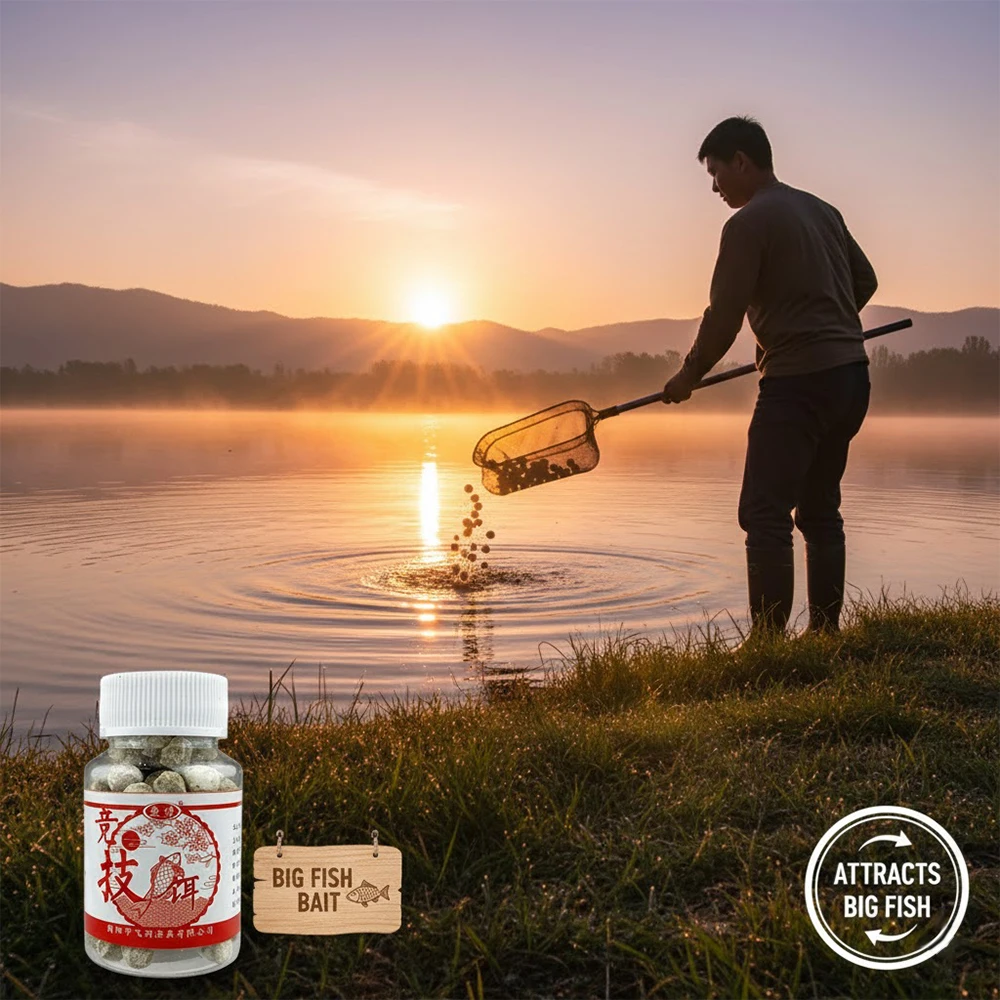 Cebo de Pesca en Pellets Concentrado Universal para Pesca Deportiva, Atractivo para Peces Silvestres, Carpa Negra, Carpa Cebada, Tilapia