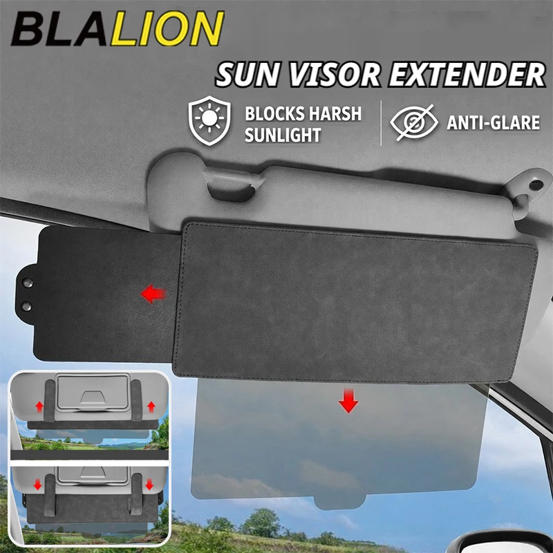 BLALION Universal Car Sun Visor Extender Anti-glare UV Retractable Car Sunshade Extension Board for Car Accessoies