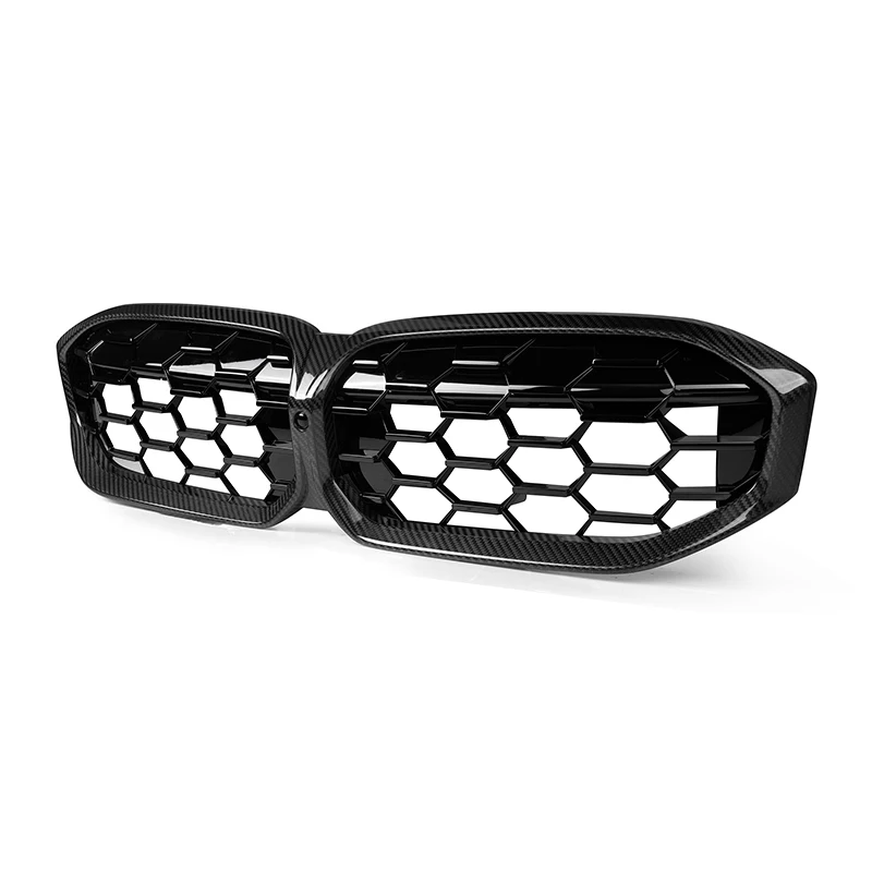 Good Fitment Dry Carbon Fiber+ABS Diamond Style Front Grille for 3 Series G20 G28 LCI  2023+ Front Bumper Grill