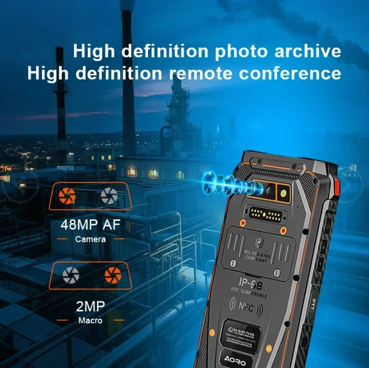

2025AORO M5 5G Rugged Phone 8GB+256GB Android 12 Octa Core Above 8000 MAh Shockproof Waterproof IP68 Walkie-talkie