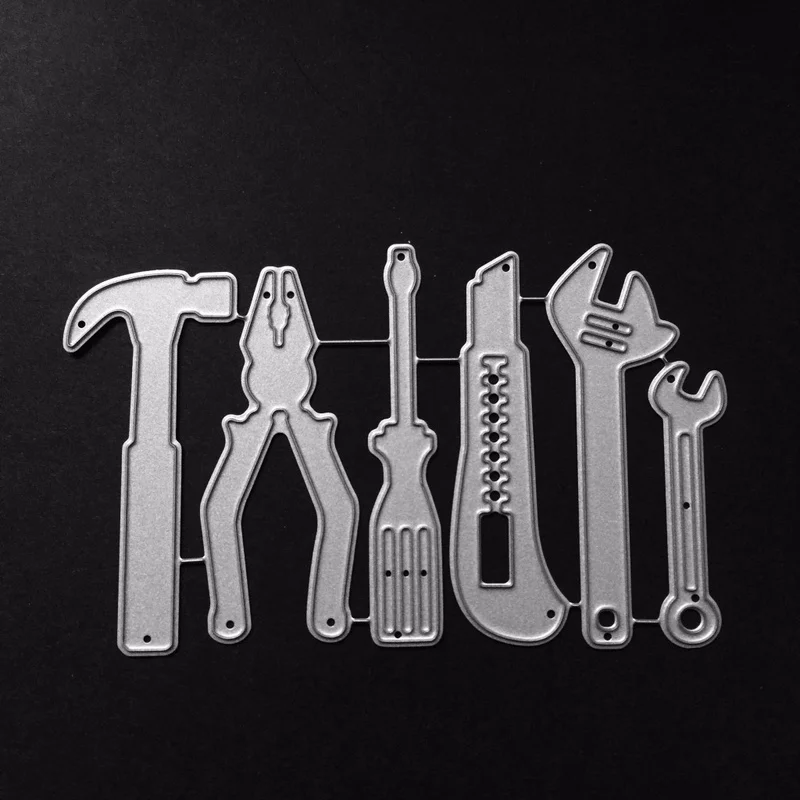 Wrench Hammer Screwdriver Tools Metal Cutting Dies Scrapbooking Carbon Craft Cut Die Photo Cutting Dies New 2023