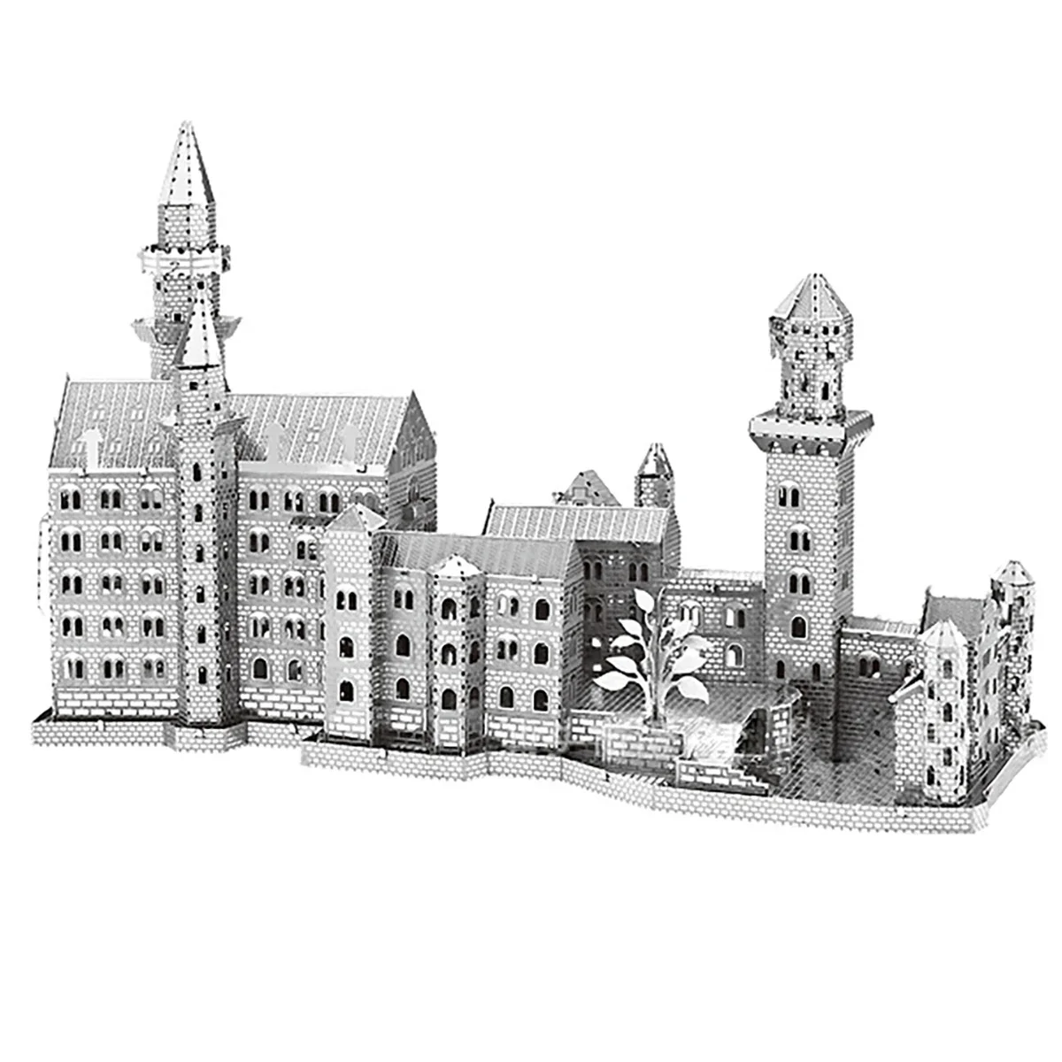 New Swan Stone Castle 3D Metal Puzzle model kits DIY Laser Cut Puzzles Jigsaw Toy For Children