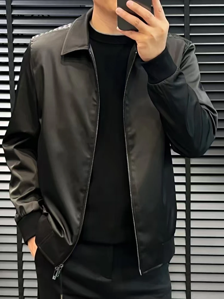 

Мужская повседневная куртка-жакет: комфортная, универсальная, модная, приталенная, для весны и осени, новинка, стильная