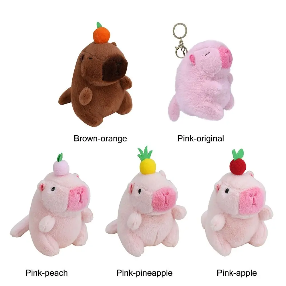 Poupée Capybara en peluche créative, animaux en peluche mignons, poupée Capybara de dessin animé multicolore, porte-clés doux, pendentif, jouet pour enfants