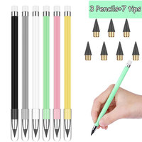 10pcs Eternal Pencil Set Macaron For Kids Cute Pens Painting Art School Office Supplies Infinity Pencils Tips Stationery