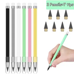 10pcs Eternal Pencil Set Macaron For Kids Cute Pens Painting Art School Office Supplies Infinity Pencils Tips Stationery