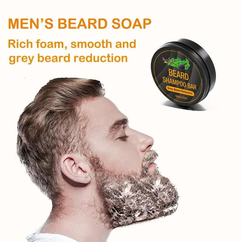 Beard Hair Darkening Shampoo Soap Beard Darkening Shampoo Bar Beard Gray White Hair Repair Soap For Hair Darkening