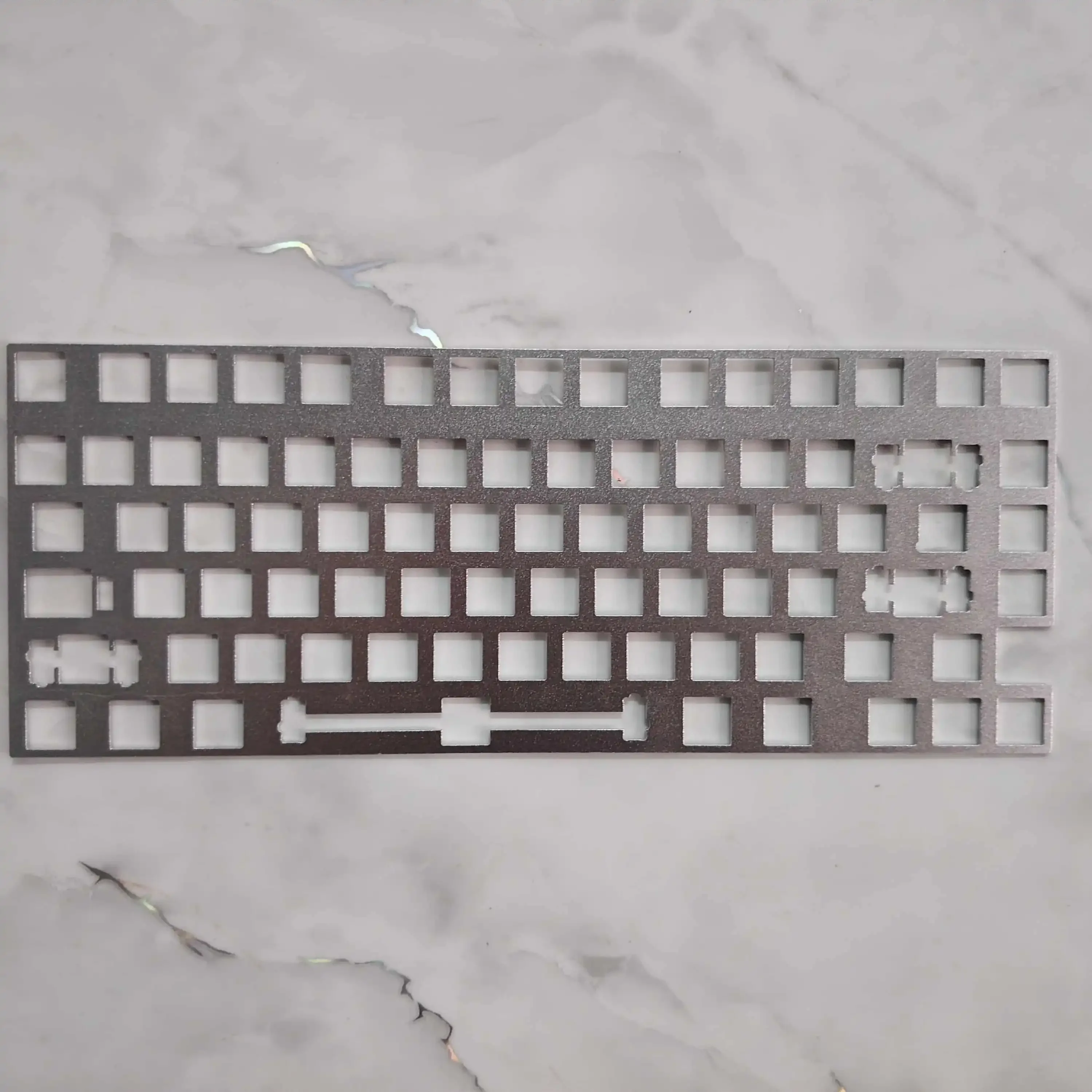 PMO WAVE75 Keyboard Positioning Plate Pc/pom/pp/fr4/carbon Fiber/aluminum Alloy Anodized Silver/brass Material Positioning Plate