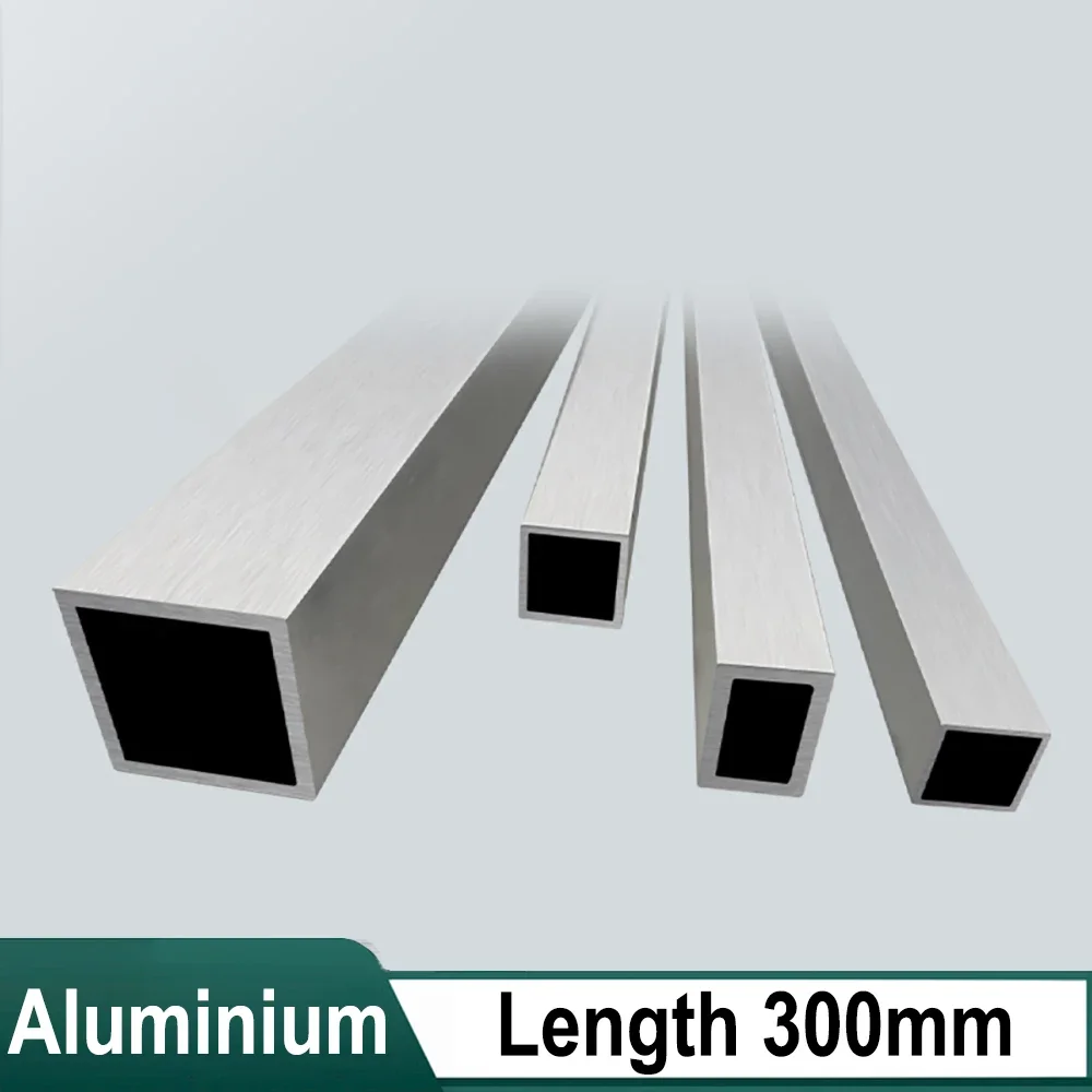 

Aluminum Square Tube 1mm Wall Thickness 300mm Length Seamless Straight Pipe Tubing