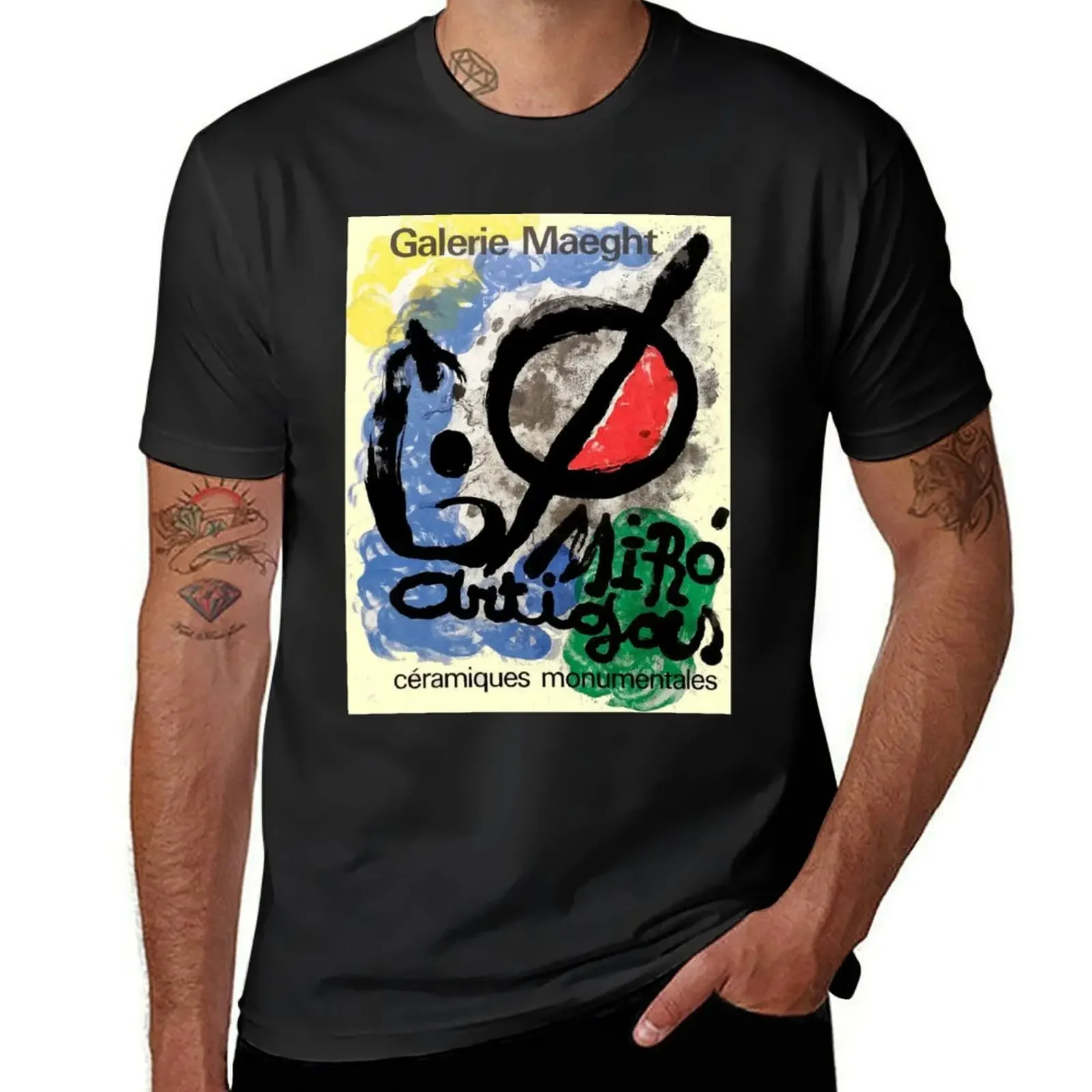 GALARIE MAEGHT : Vintage 1963 Art Advertising Print T-Shirt graphic t shirts plus size tops mens t shirts top quality