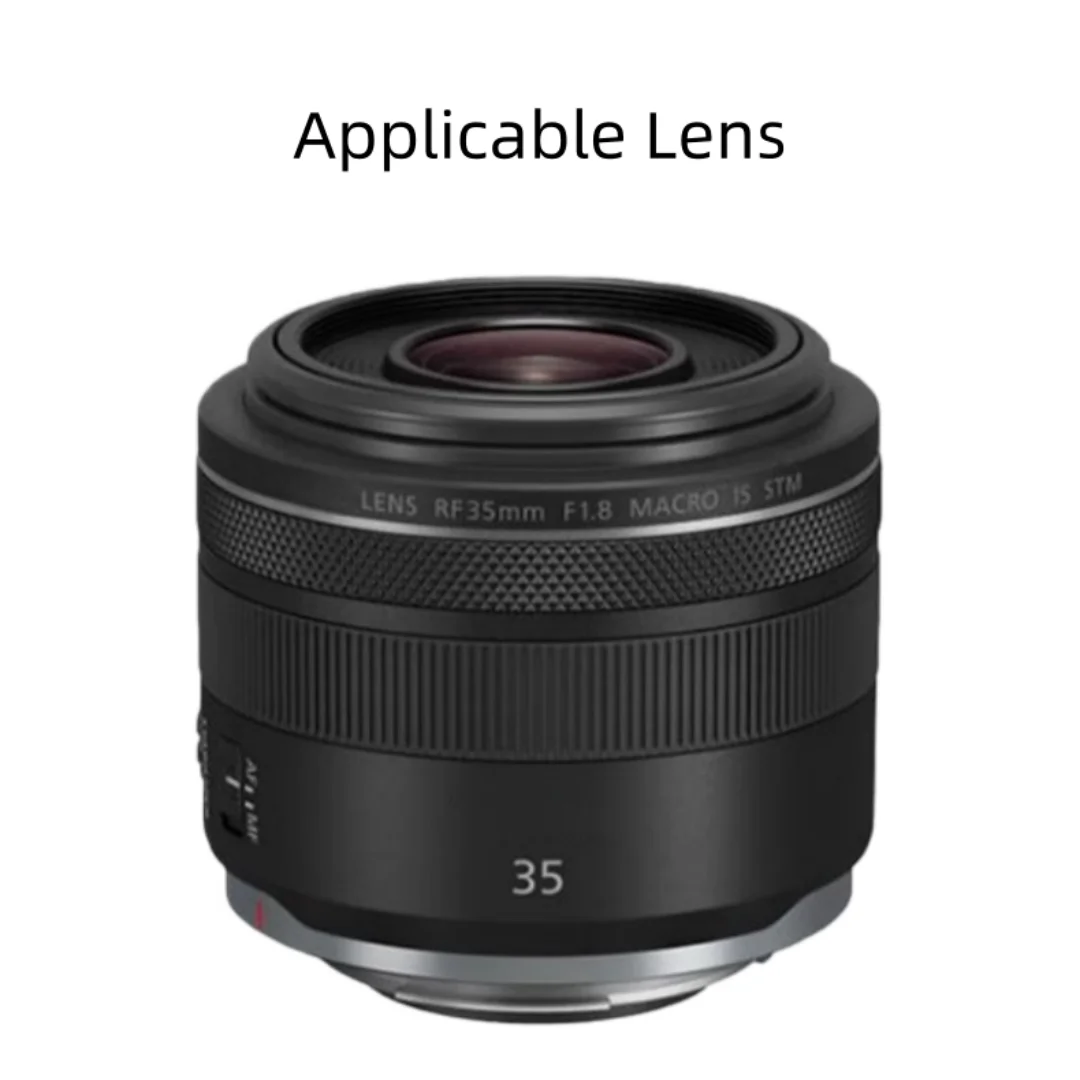 Parasol de lente de Metal para cámara Canon EOS R5 R6 R7 R8 R10 R50 RF 35mm f 1,8 MACRO IS STM lentes montaje de tornillo reemplazar accesorios de EW-52